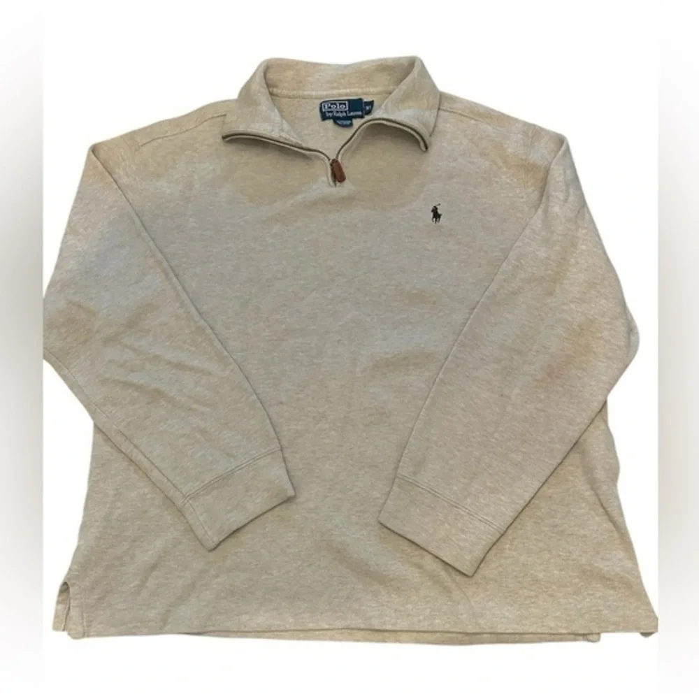 Polo by Ralph Lauren Estate-Rib Mockneck Pullover - Mens Size XL - Tan